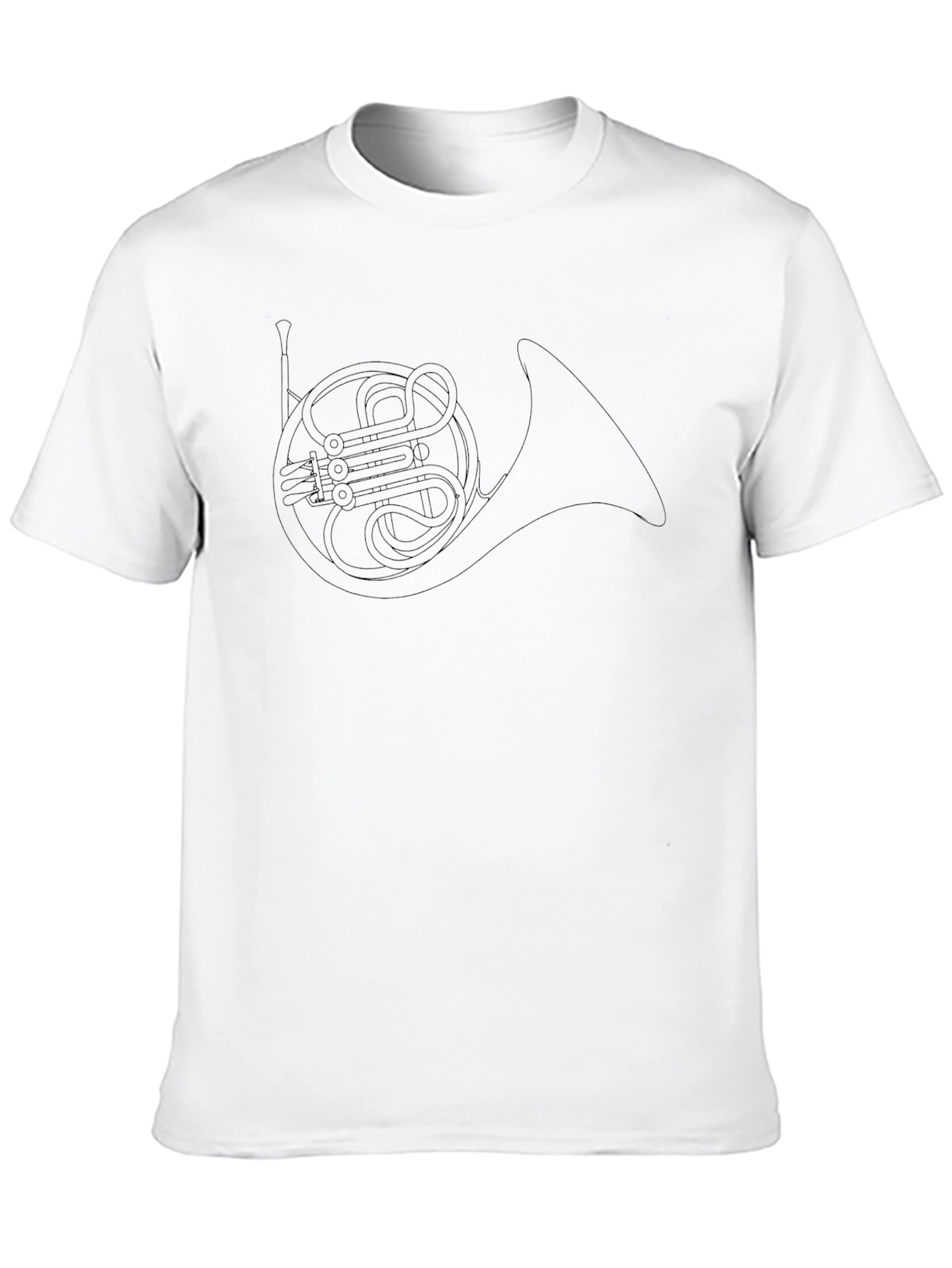 Black French Horn Graphic T-Shirt