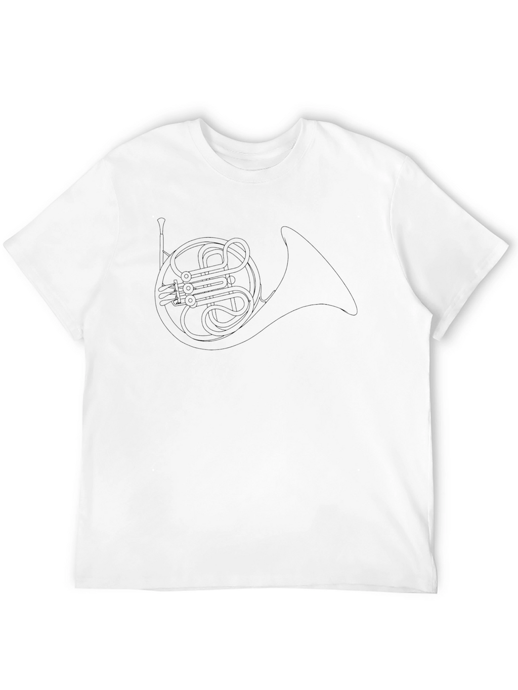 Black French Horn Graphic T-Shirt