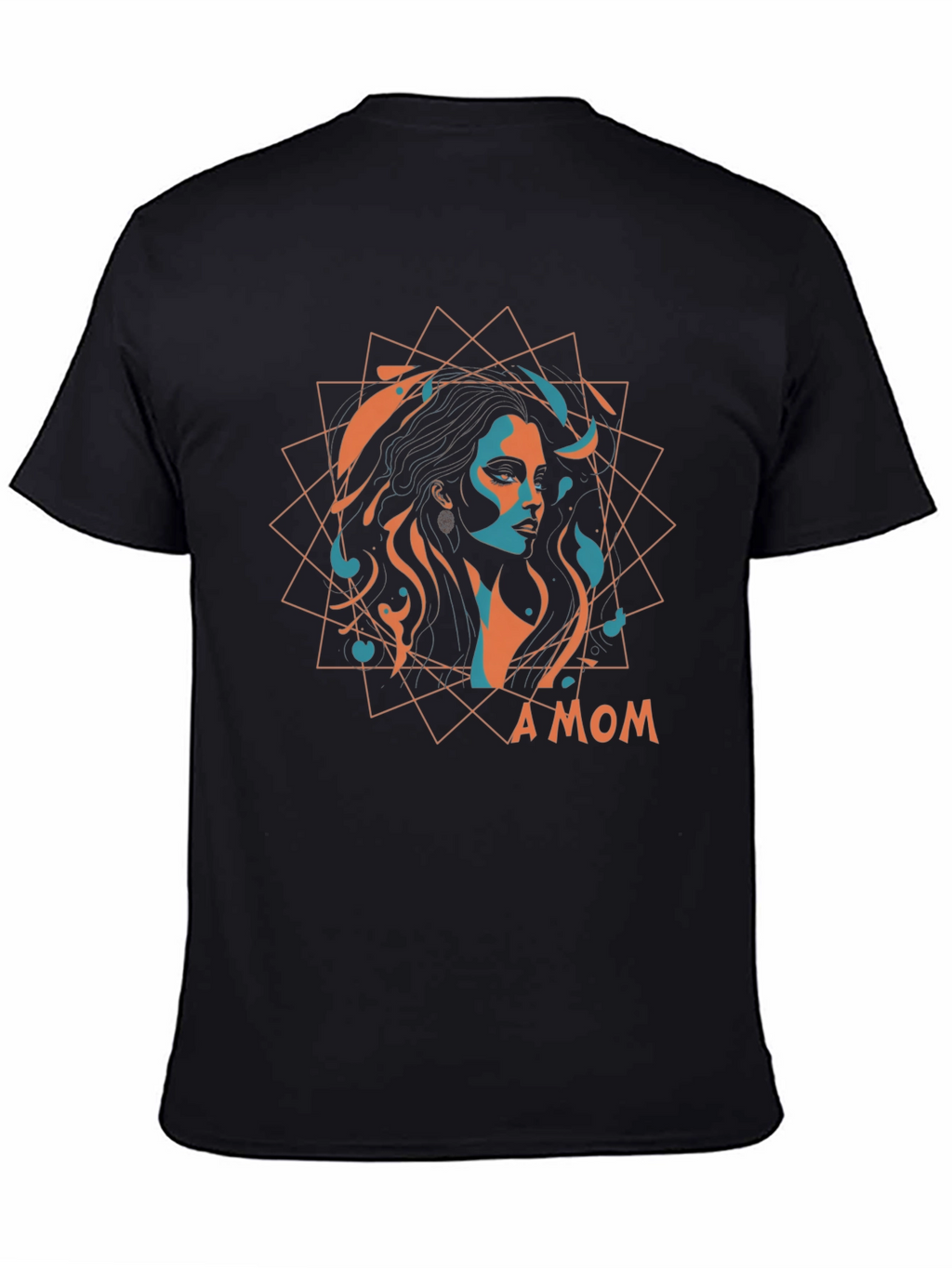 Stylish A MOM Graphic Black T-Shirt