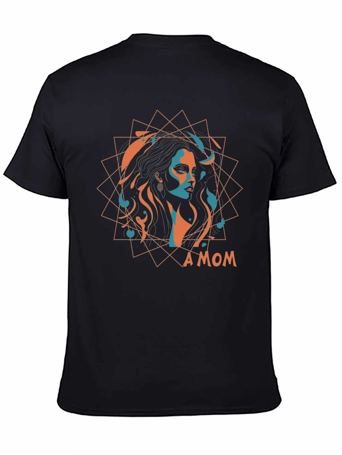 Stylish A MOM Graphic Black T-Shirt