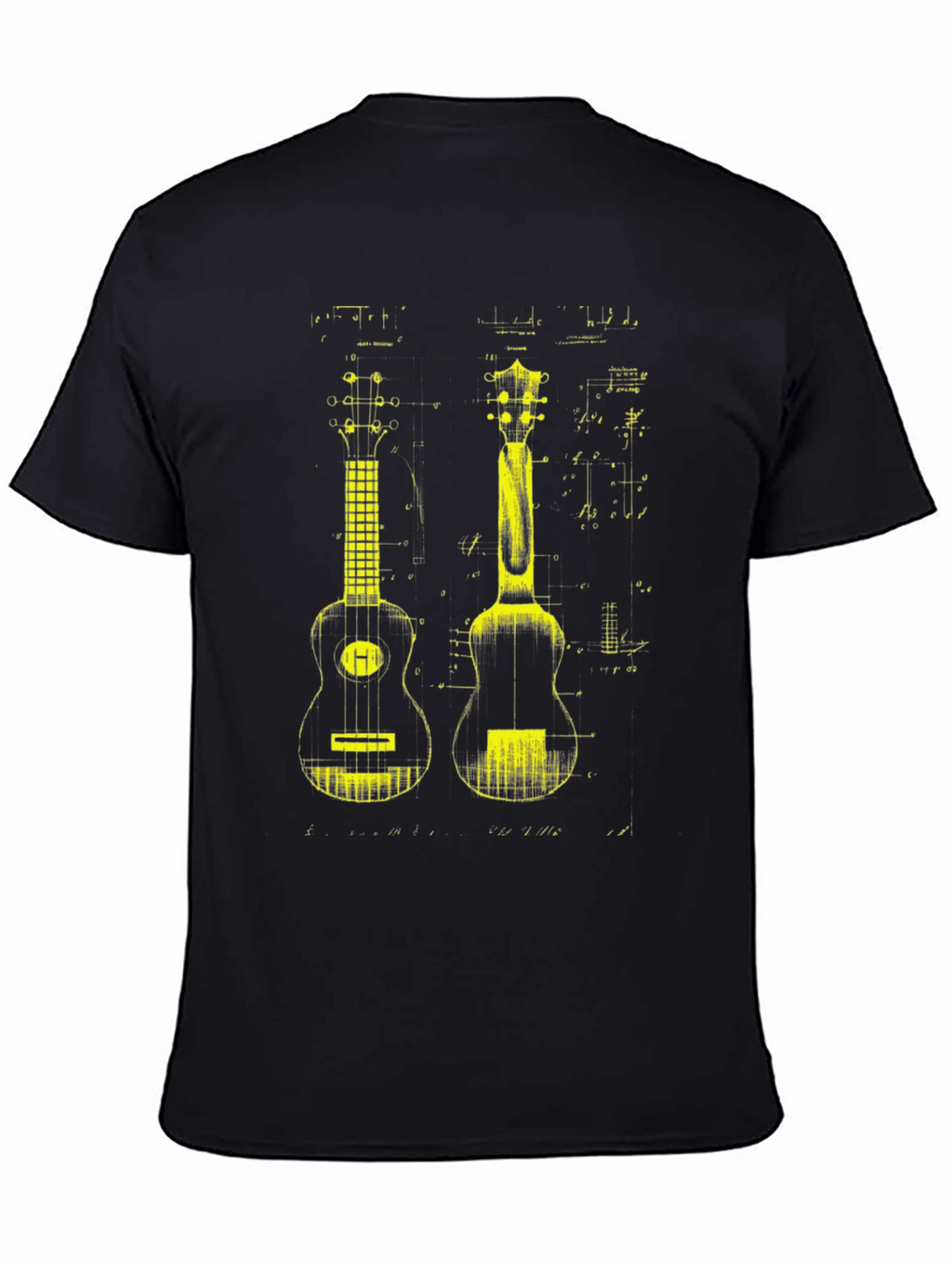 Ukulele Blueprint Graphic Tee