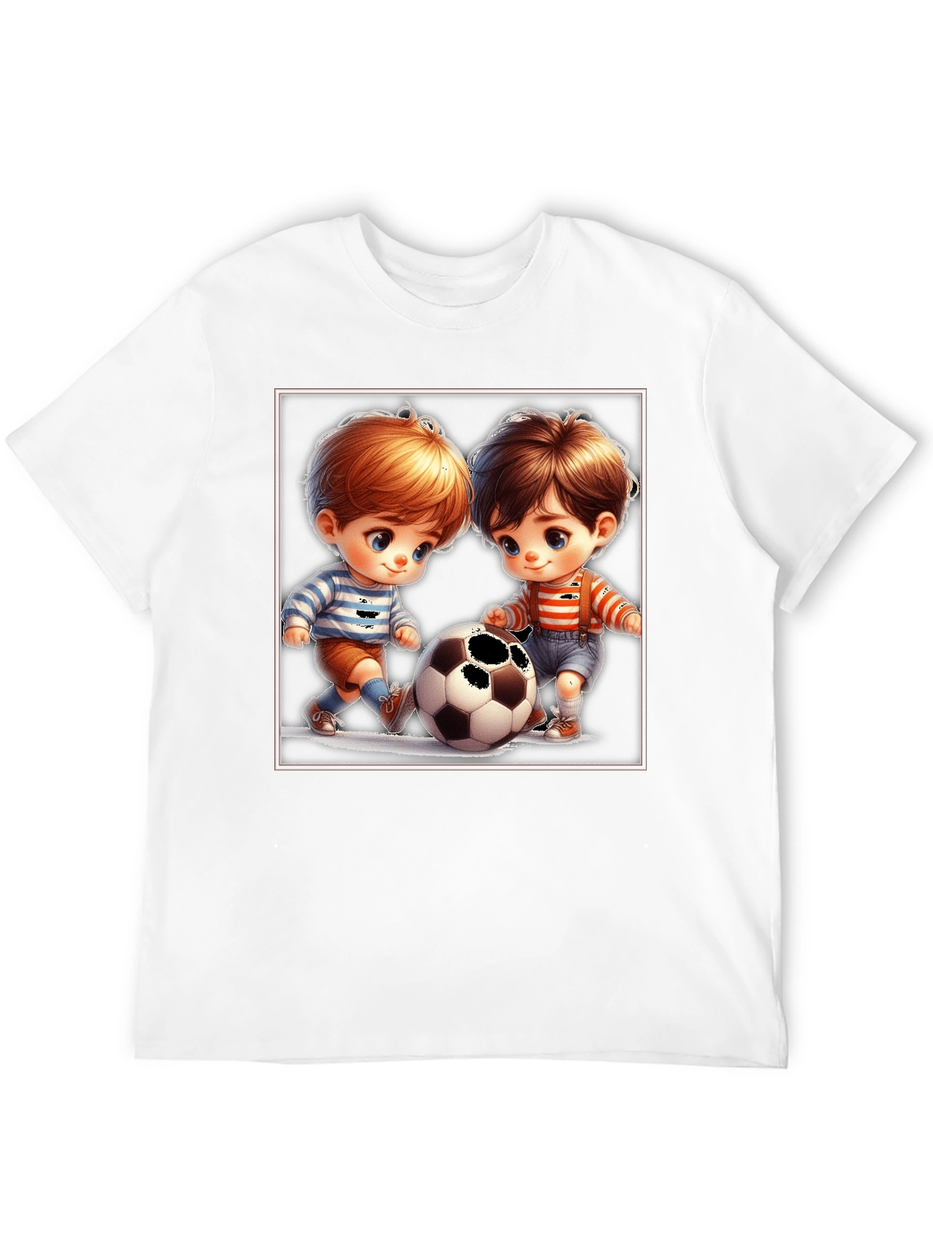 Cute Cartoon Kids Soccer T-Shirt