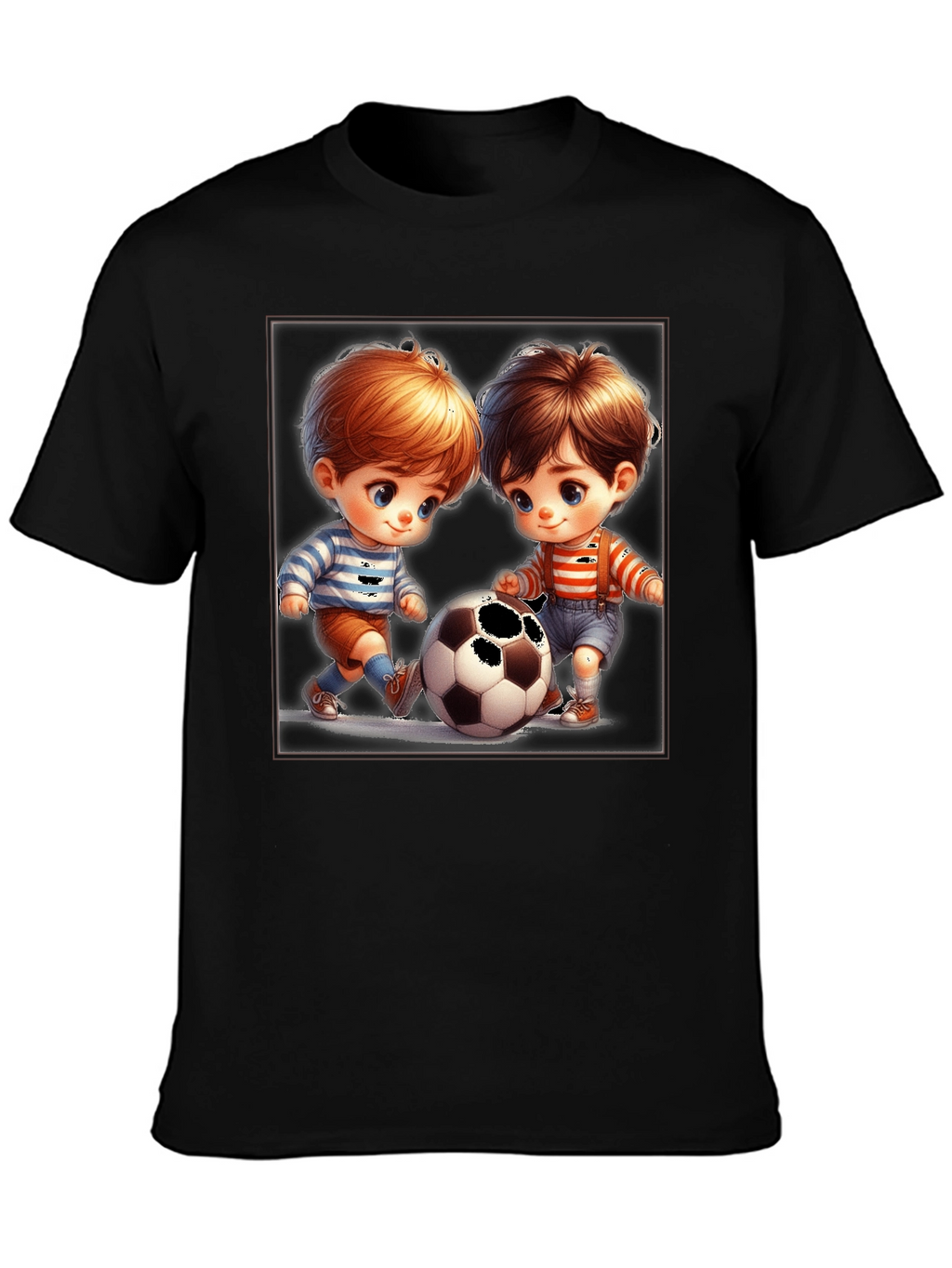 Cute Cartoon Kids Soccer T-Shirt