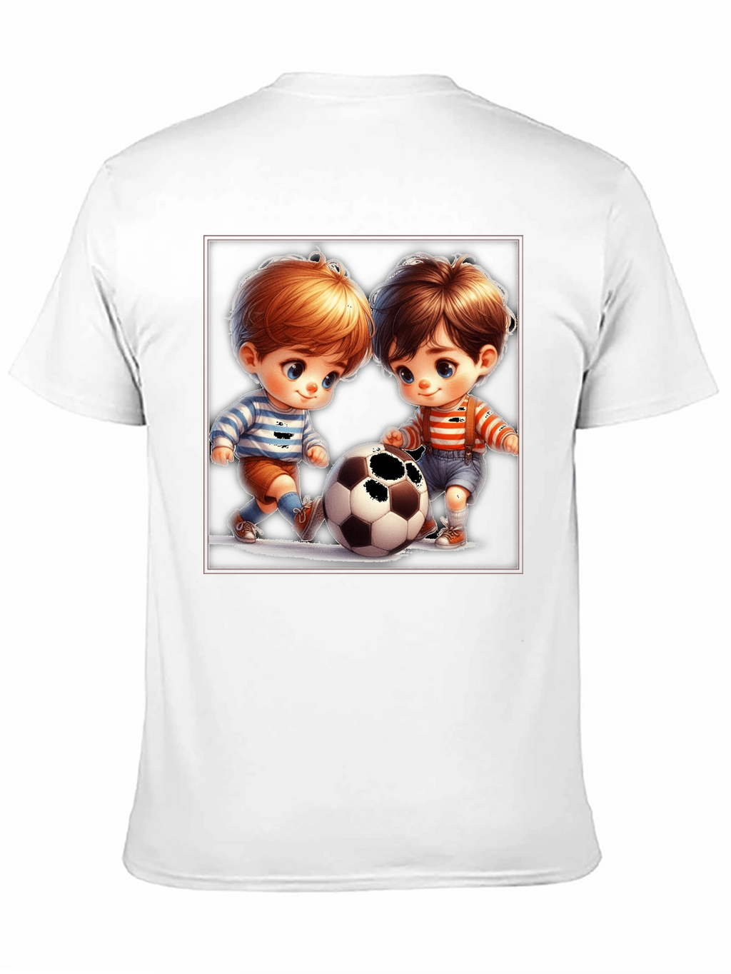 Cute Cartoon Kids Soccer T-Shirt
