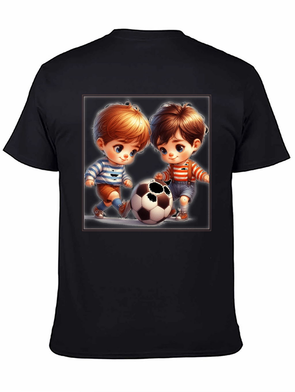 Cute Cartoon Kids Soccer T-Shirt