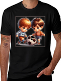 Cute Cartoon Kids Soccer T-Shirt