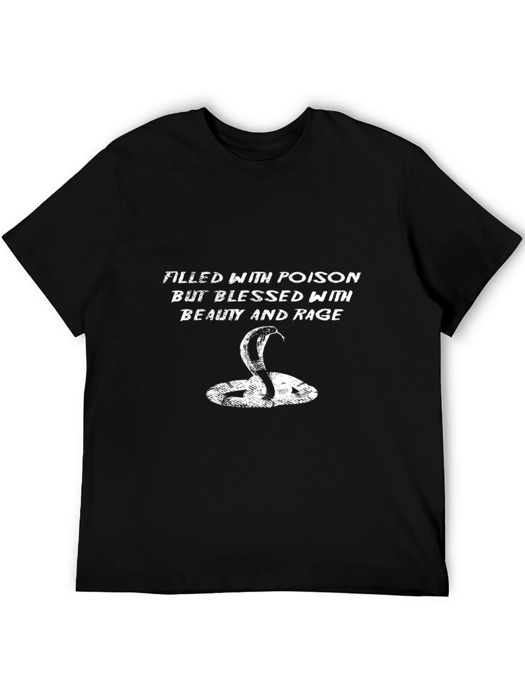 Poison Cobra Graphic Tee - Mens Black T-Shirt