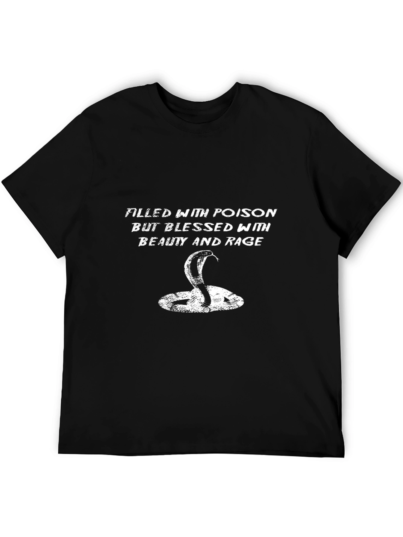 Poison Cobra Graphic Tee - Mens Black T-Shirt