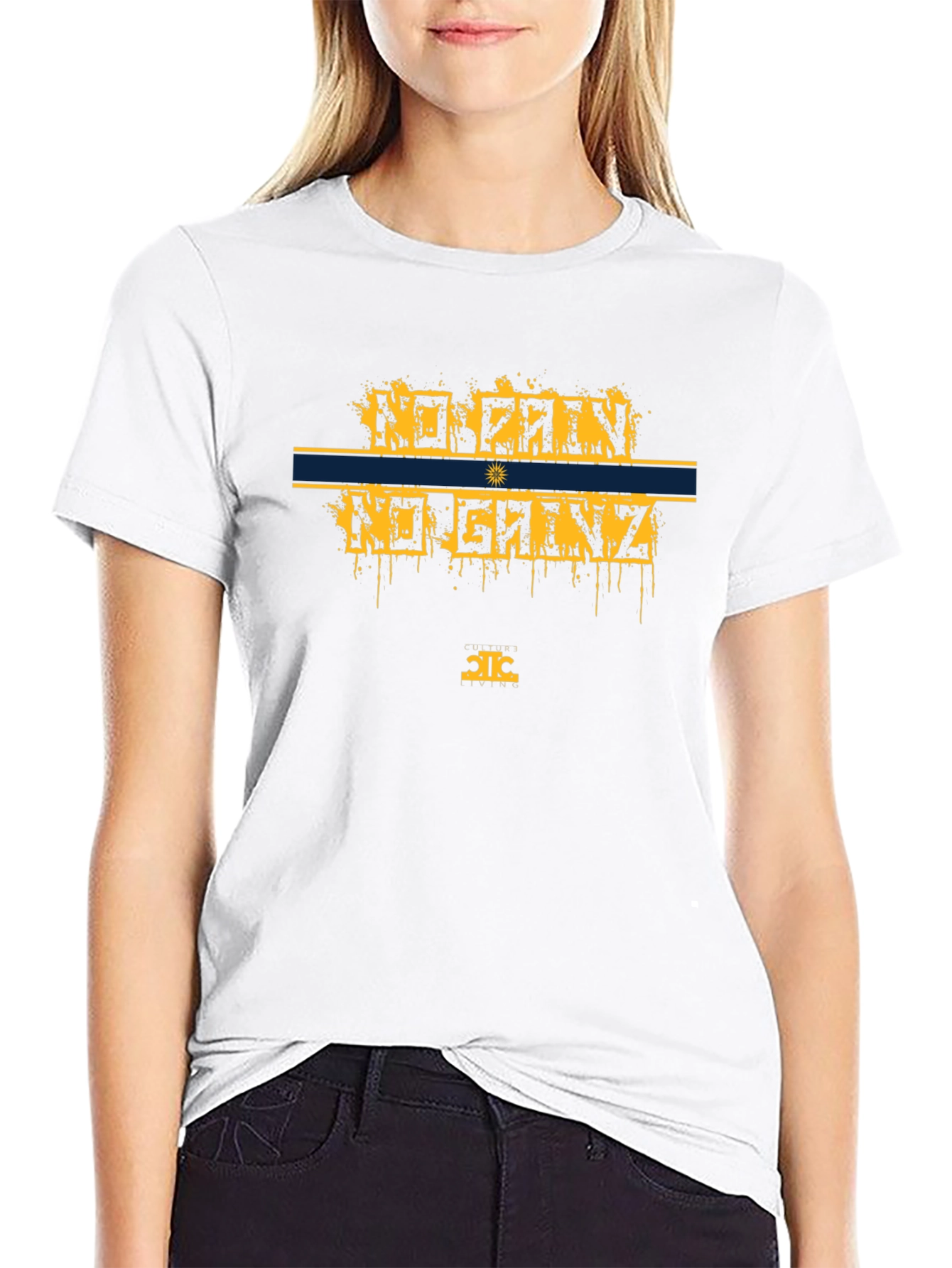 No Pain No Gainz Black Graphic T-Shirt