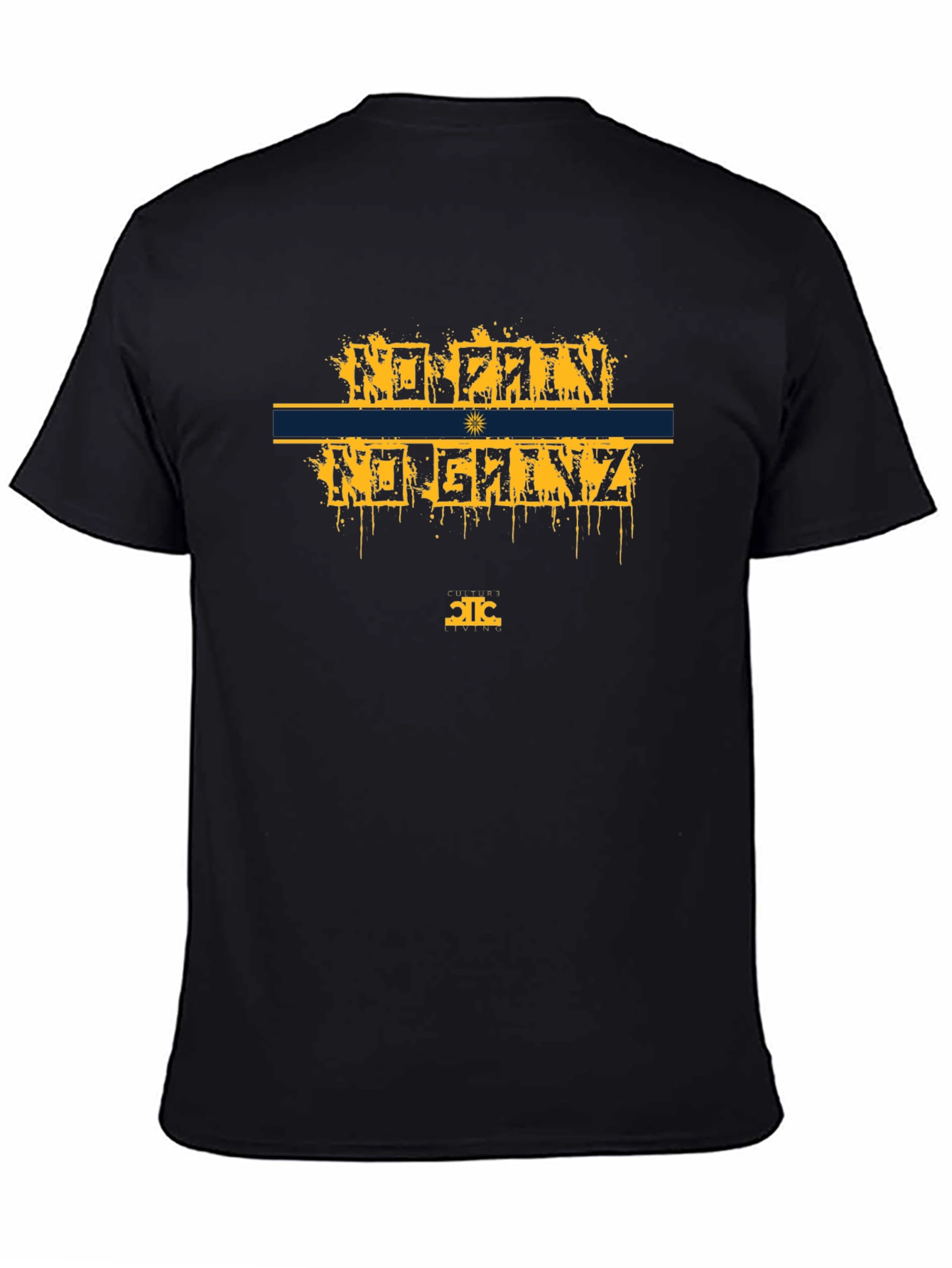 No Pain No Gainz Black Graphic T-Shirt