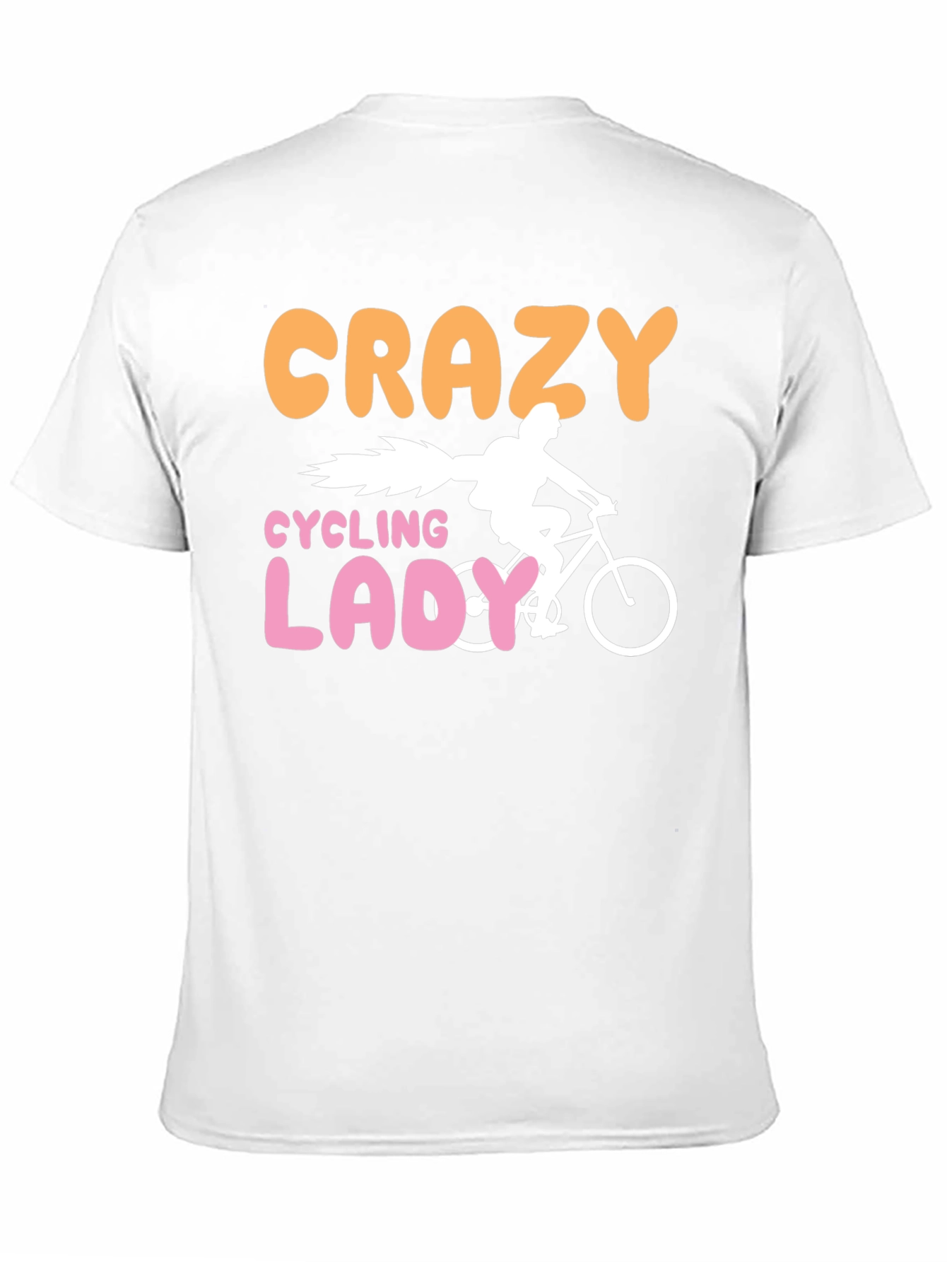 Crazy Cycling Lady T-Shirt - Fun Bike Ride Tee
