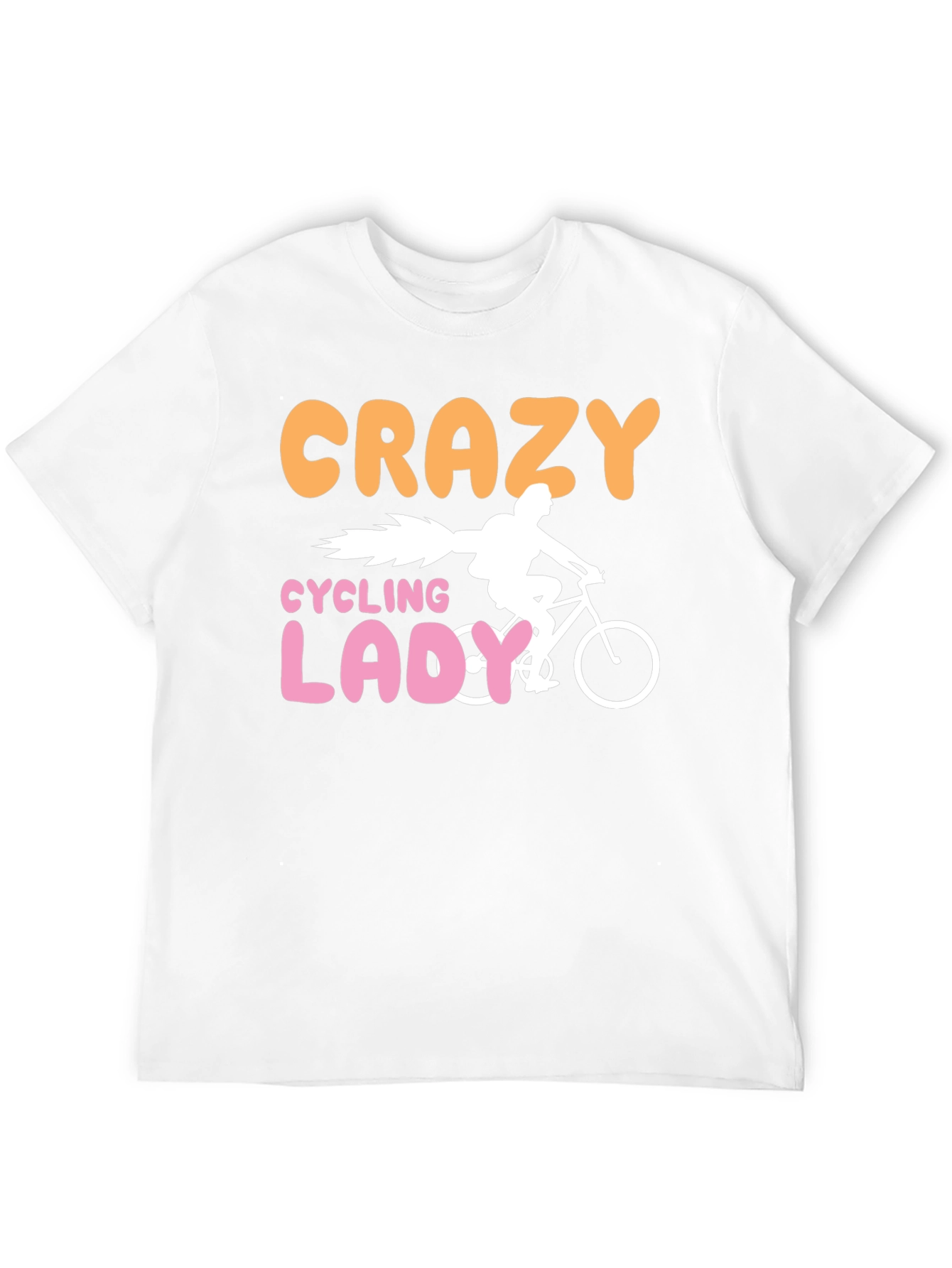 Crazy Cycling Lady T-Shirt - Fun Bike Ride Tee