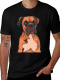 Boxer Dog Graphic Print T-Shirt