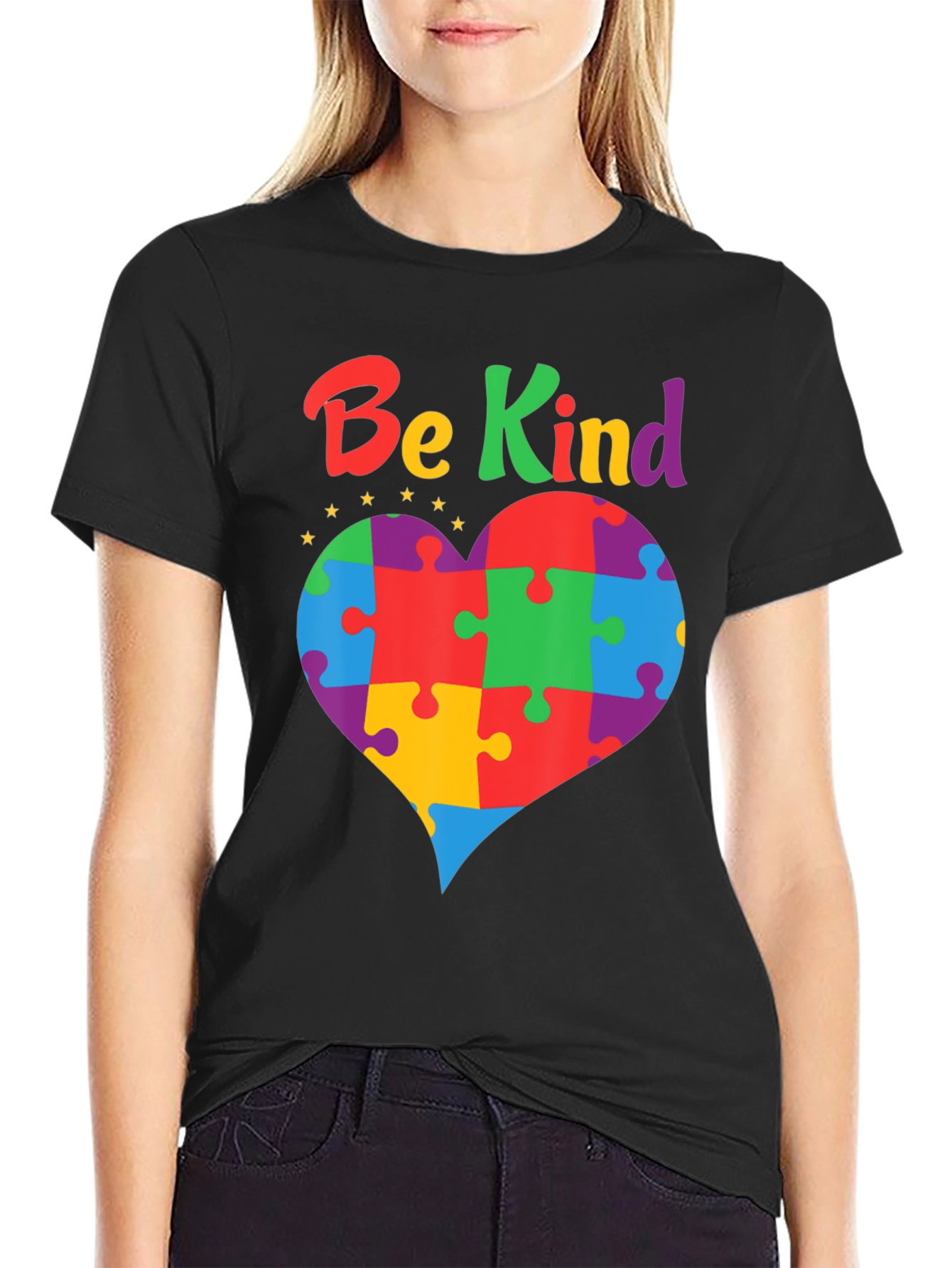 Be Kind Autism Awareness Heart T-Shirt