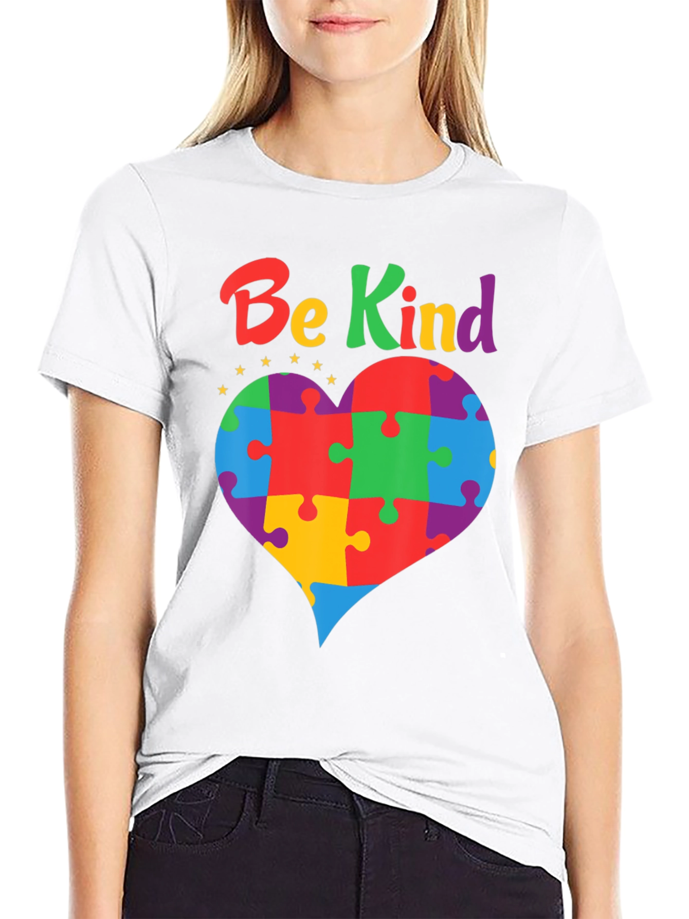Be Kind Autism Awareness Heart T-Shirt