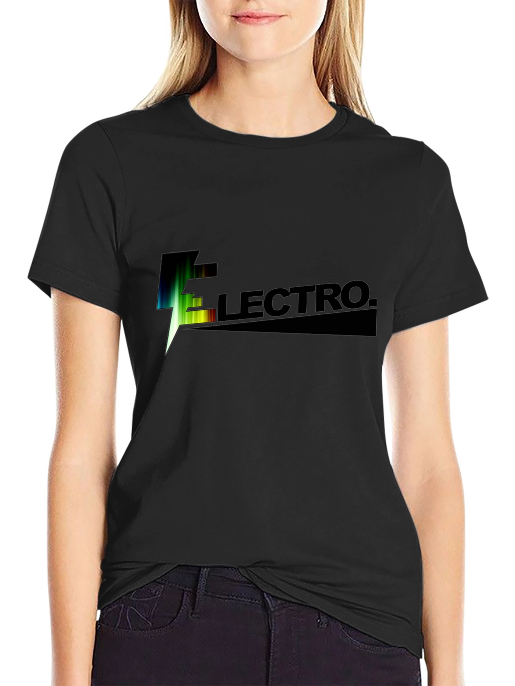 Electro Black Graphic T-Shirt for Men