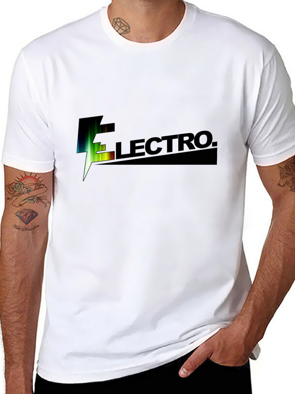 Electro Black Graphic T-Shirt for Men