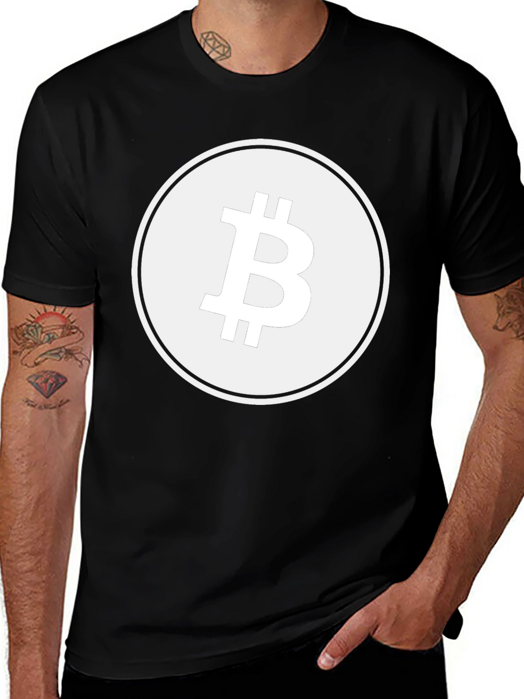 Bitcoin Logo Black T-Shirt