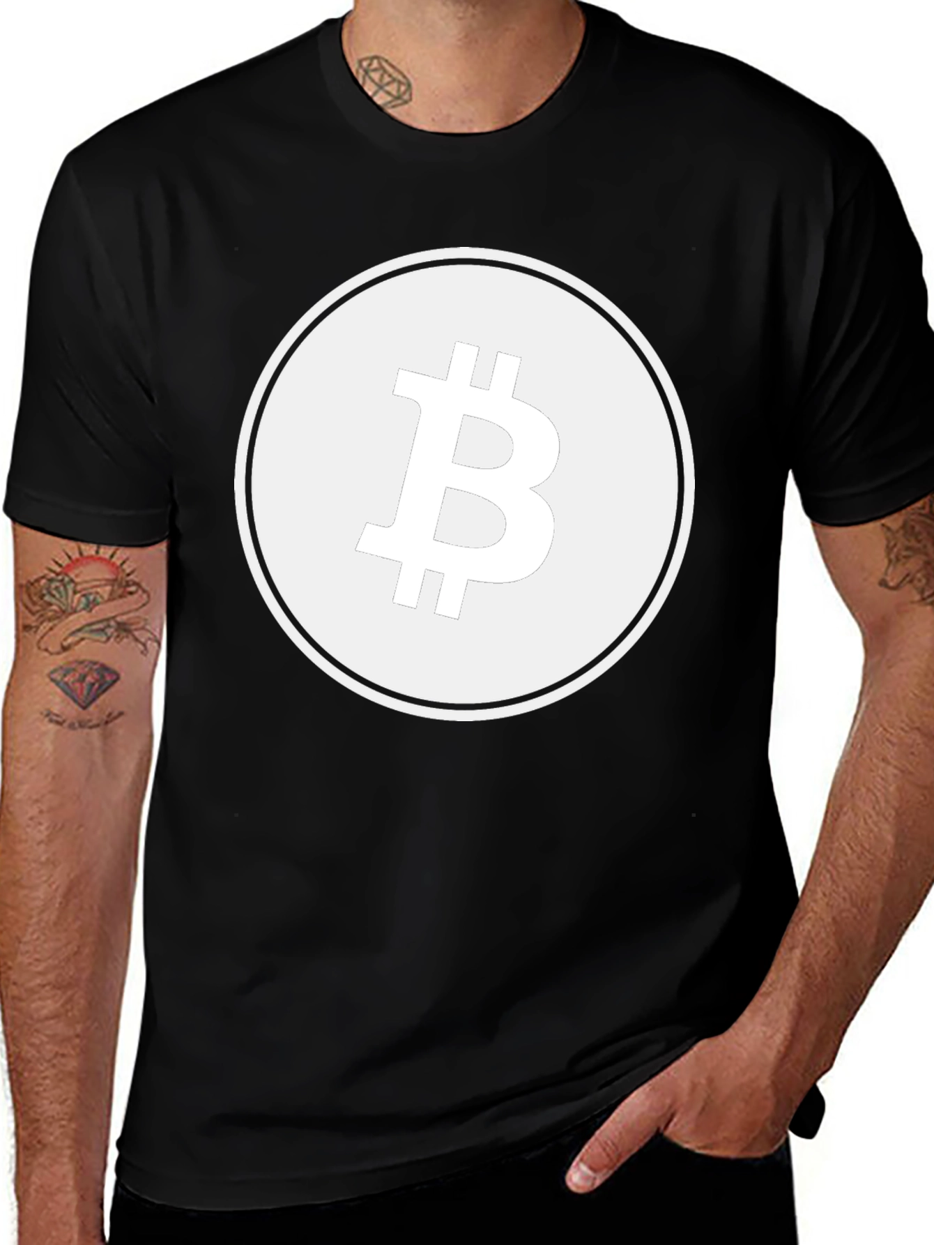 Bitcoin Logo Black T-Shirt