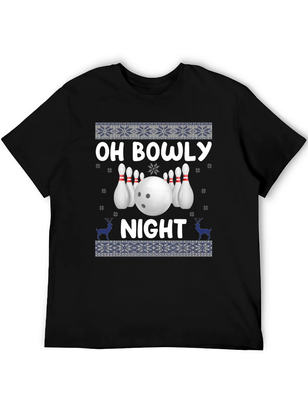 Oh Bowly Night Bowling Christmas Sweater T-Shirt