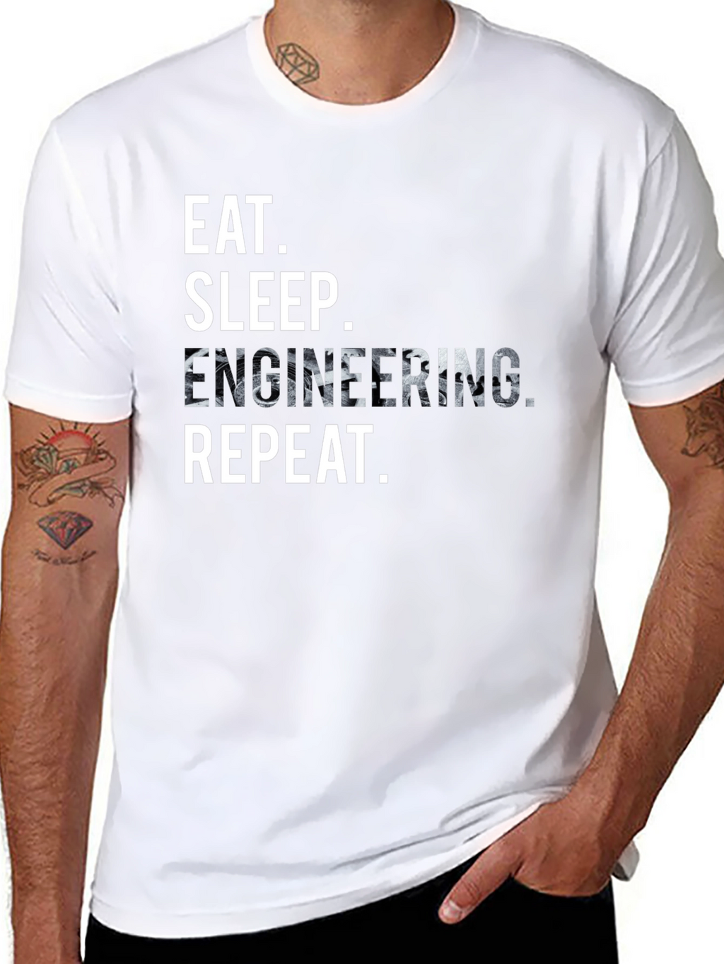 Eat Sleep Engineering Repeat Graphic T-Shirt