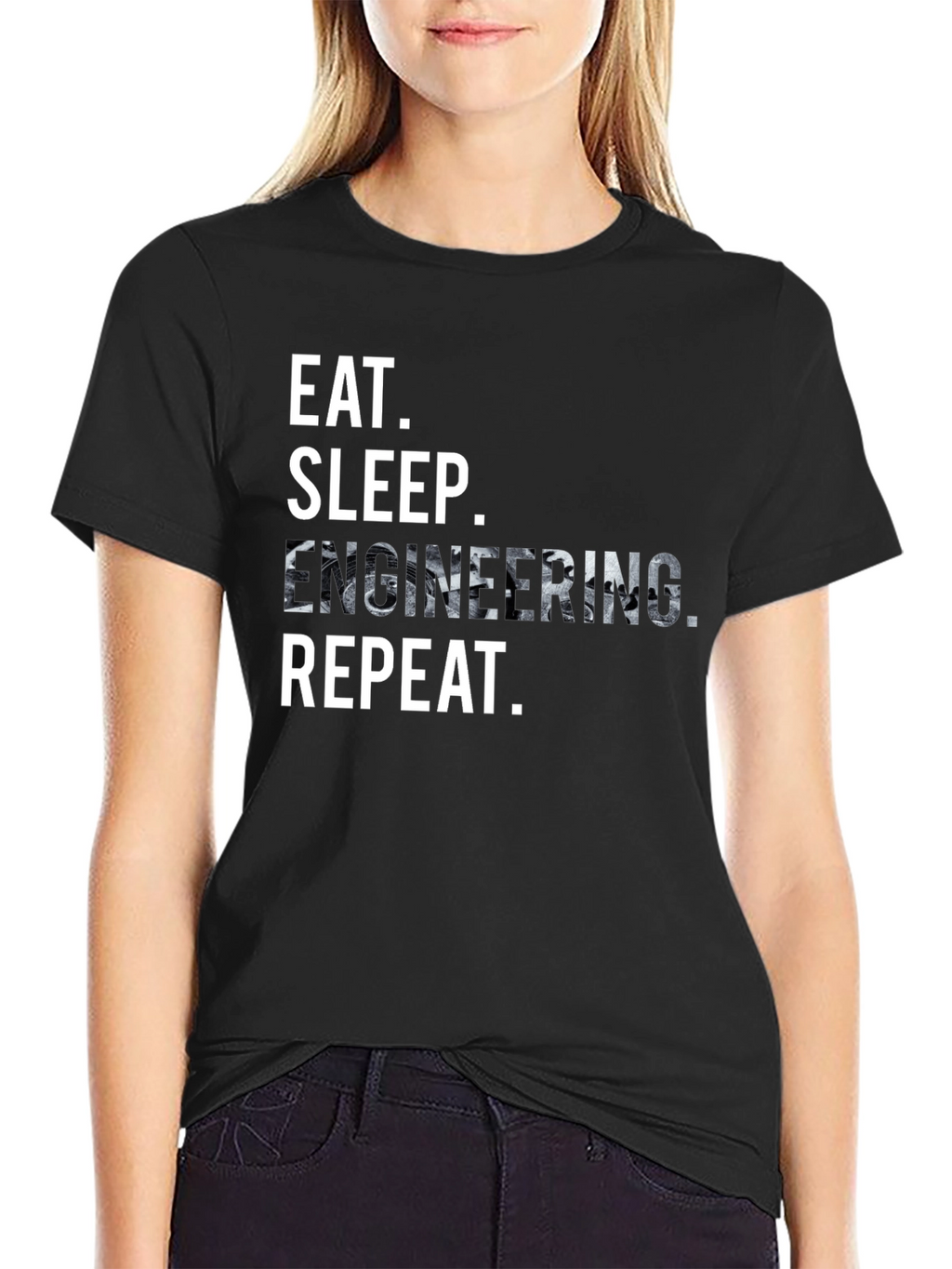 Eat Sleep Engineering Repeat Graphic T-Shirt