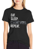Eat Sleep Engineering Repeat Graphic T-Shirt