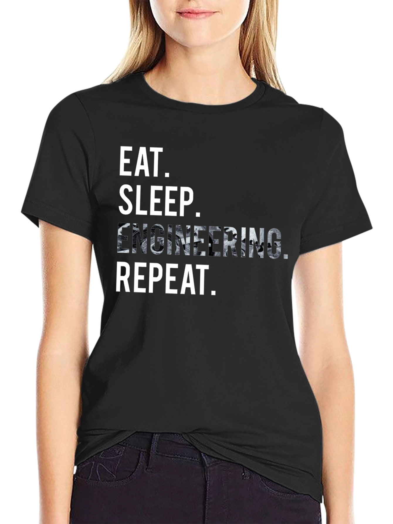 Eat Sleep Engineering Repeat Graphic T-Shirt