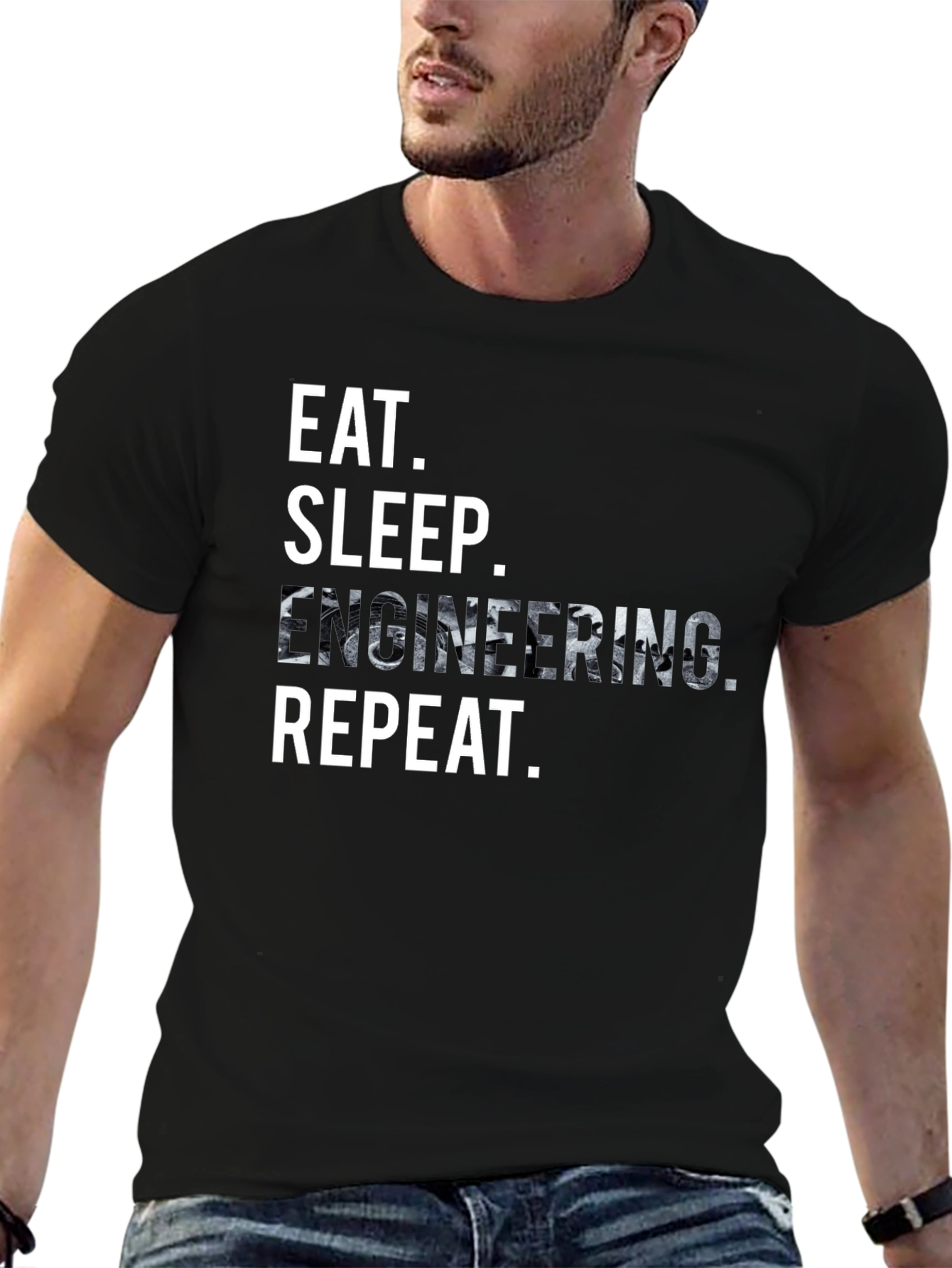 Eat Sleep Engineering Repeat Graphic T-Shirt