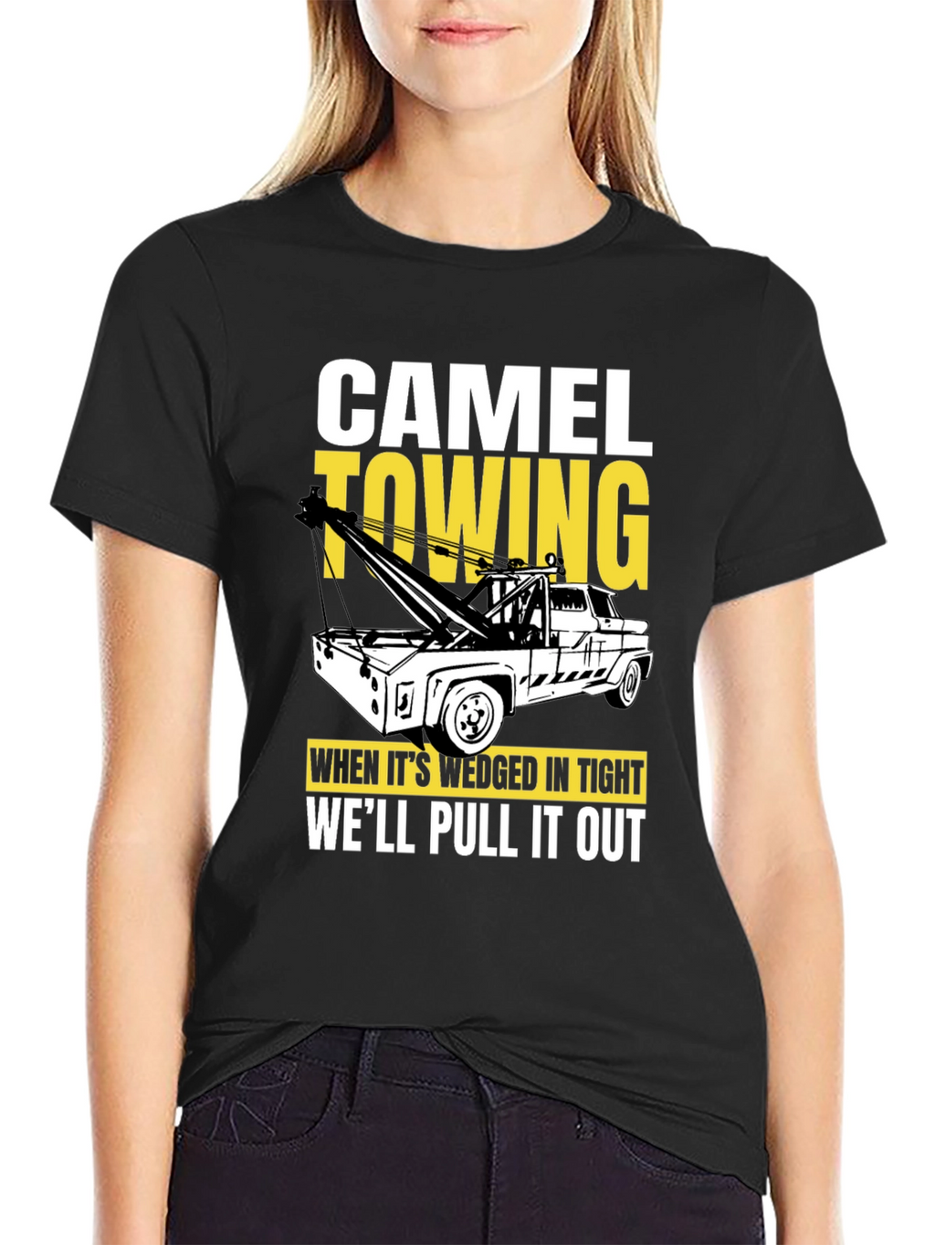 Camel Towing Black Graphic T-Shirt