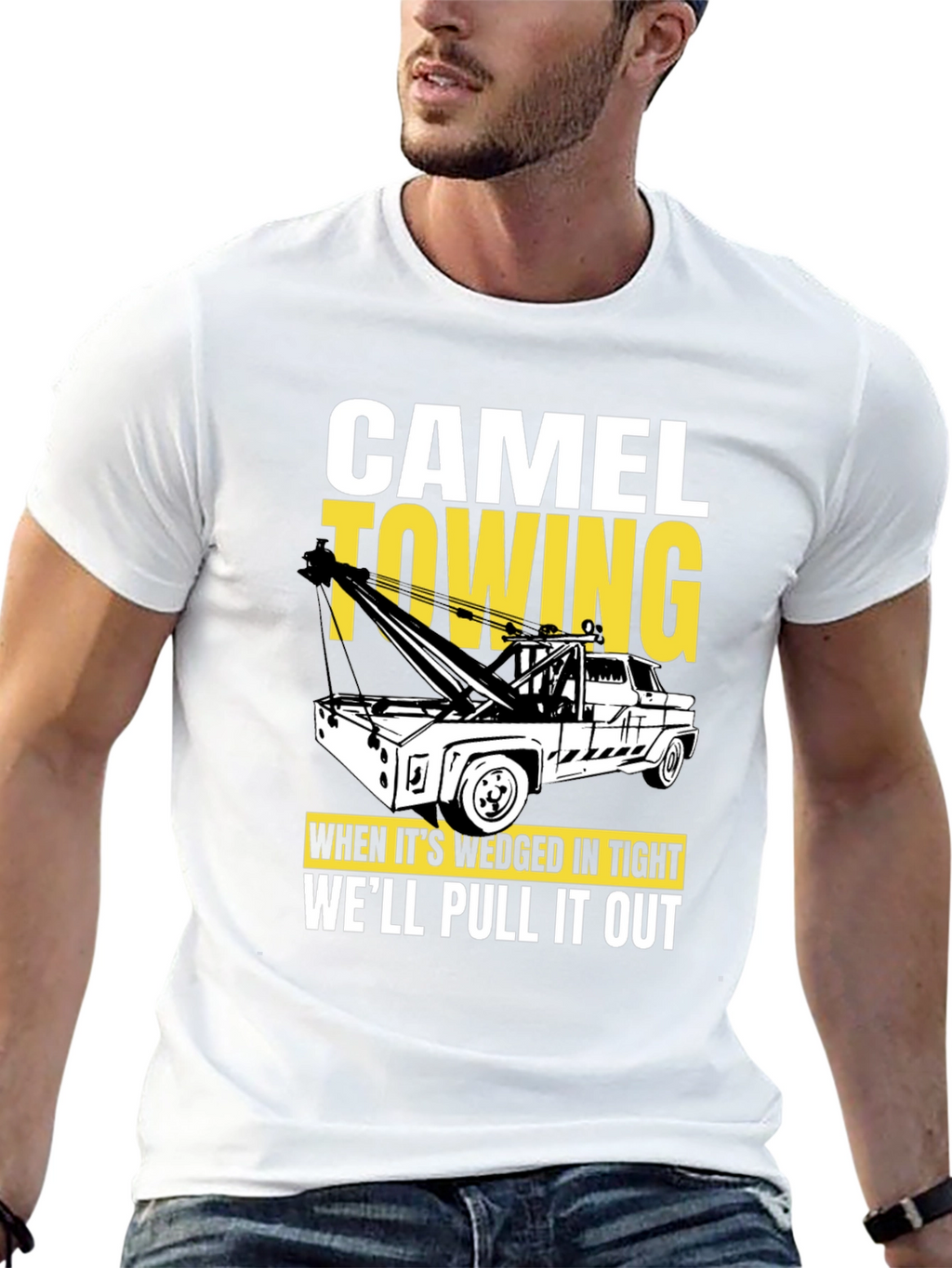 Camel Towing Black Graphic T-Shirt
