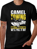 Camel Towing Black Graphic T-Shirt
