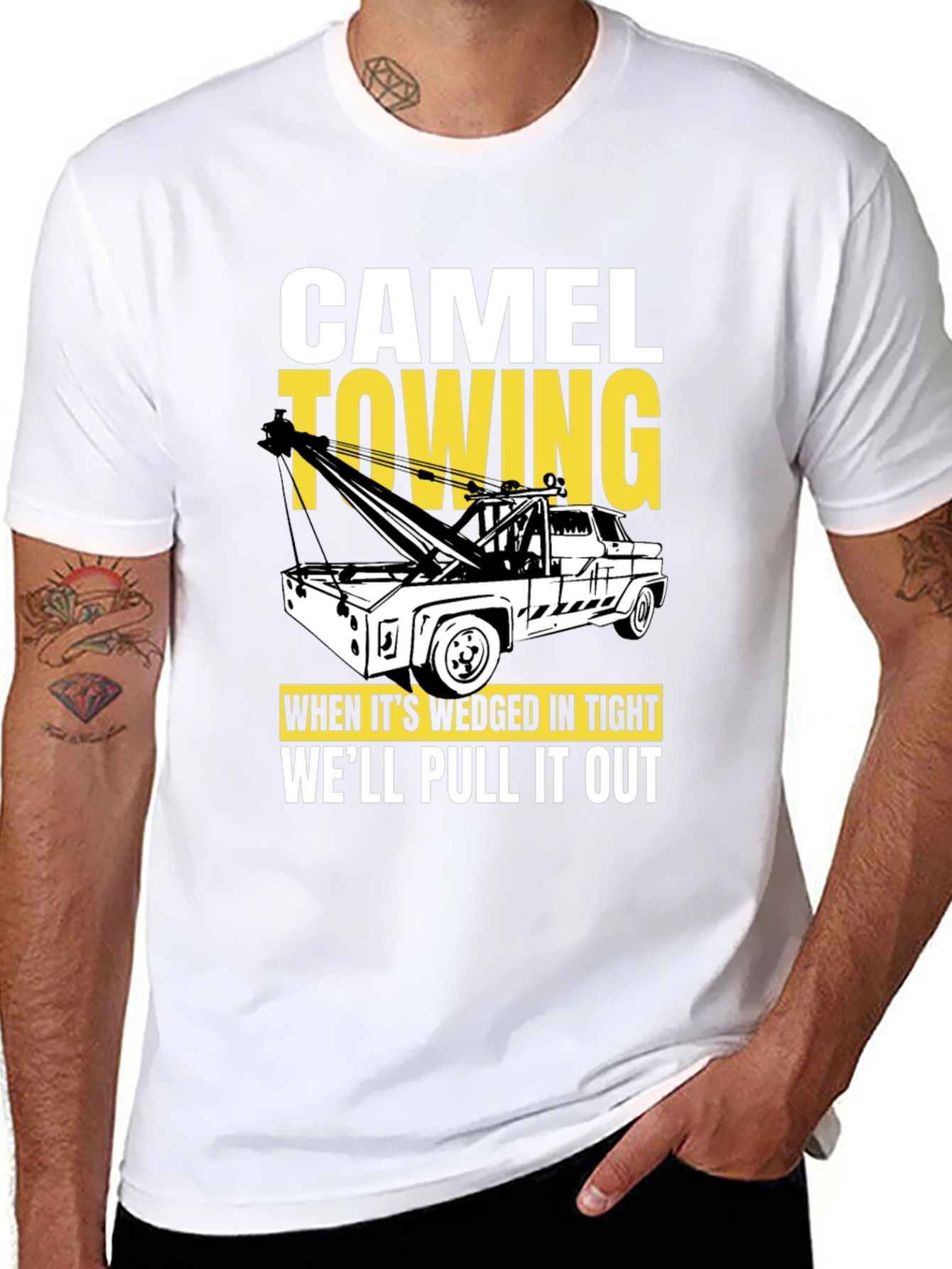 Camel Towing Black Graphic T-Shirt