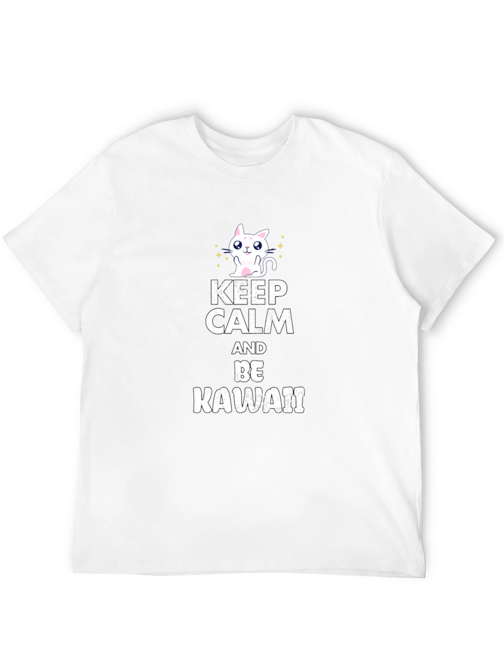 Keep Calm Be Kawaii Black T-Shirt