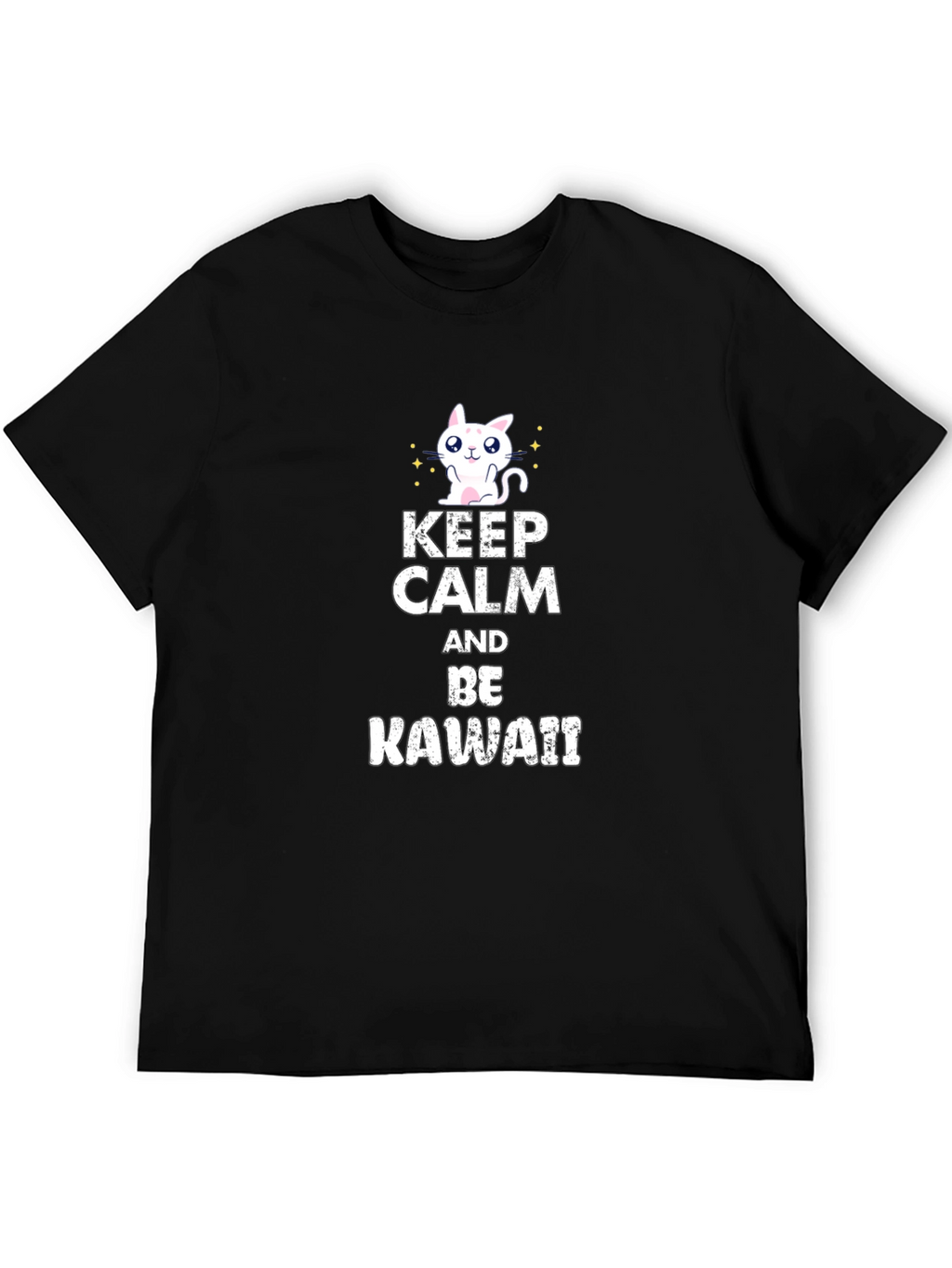 Keep Calm Be Kawaii Black T-Shirt