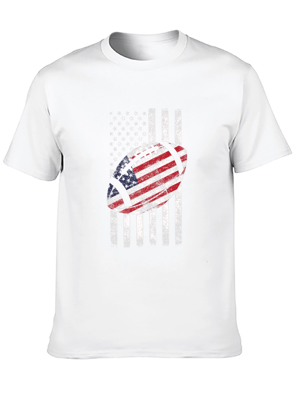 American Flag Football Graphic Tee - Patriotic USA Shirt