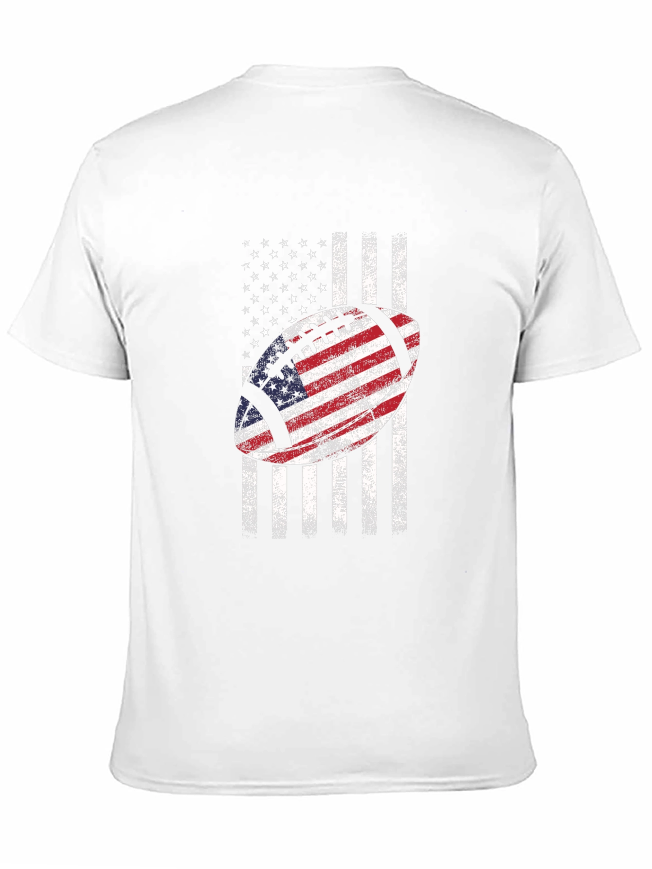 American Flag Football Graphic Tee - Patriotic USA Shirt