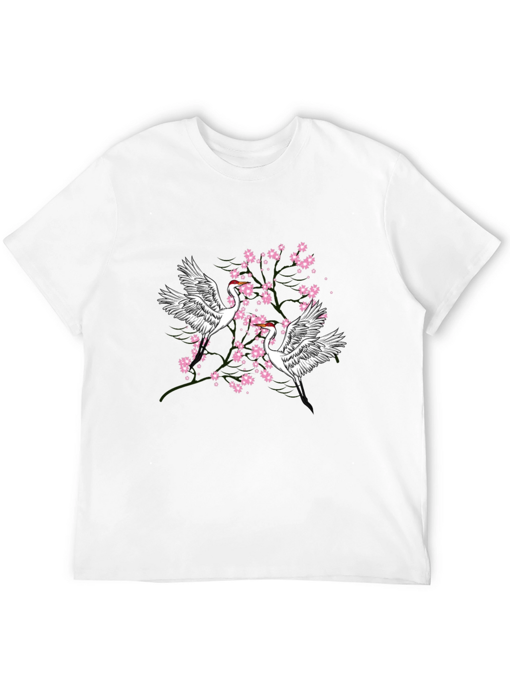 Crane and Blossom Graphic Tee