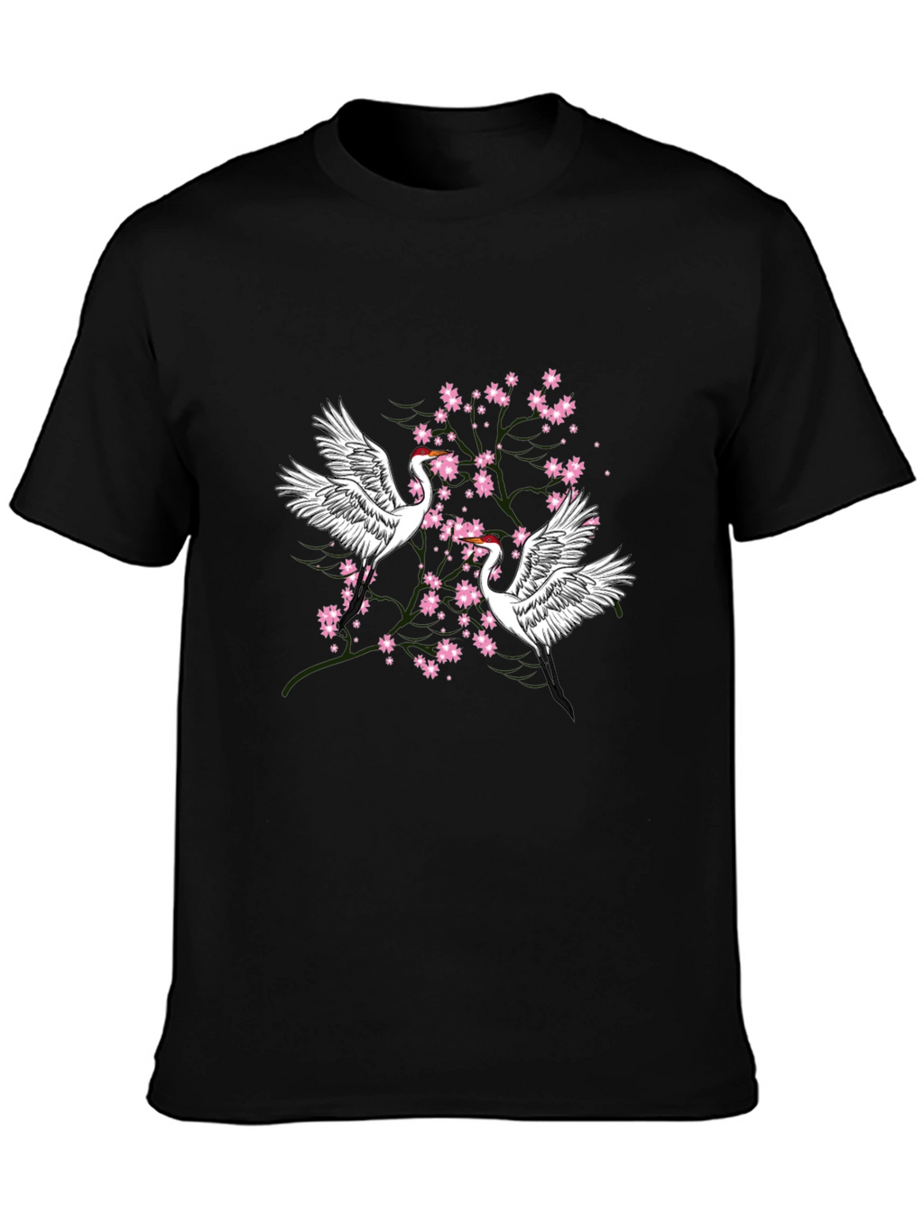 Crane and Blossom Graphic Tee
