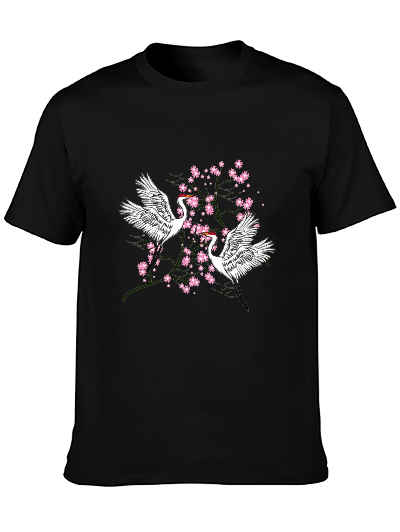 Crane and Blossom Graphic Tee