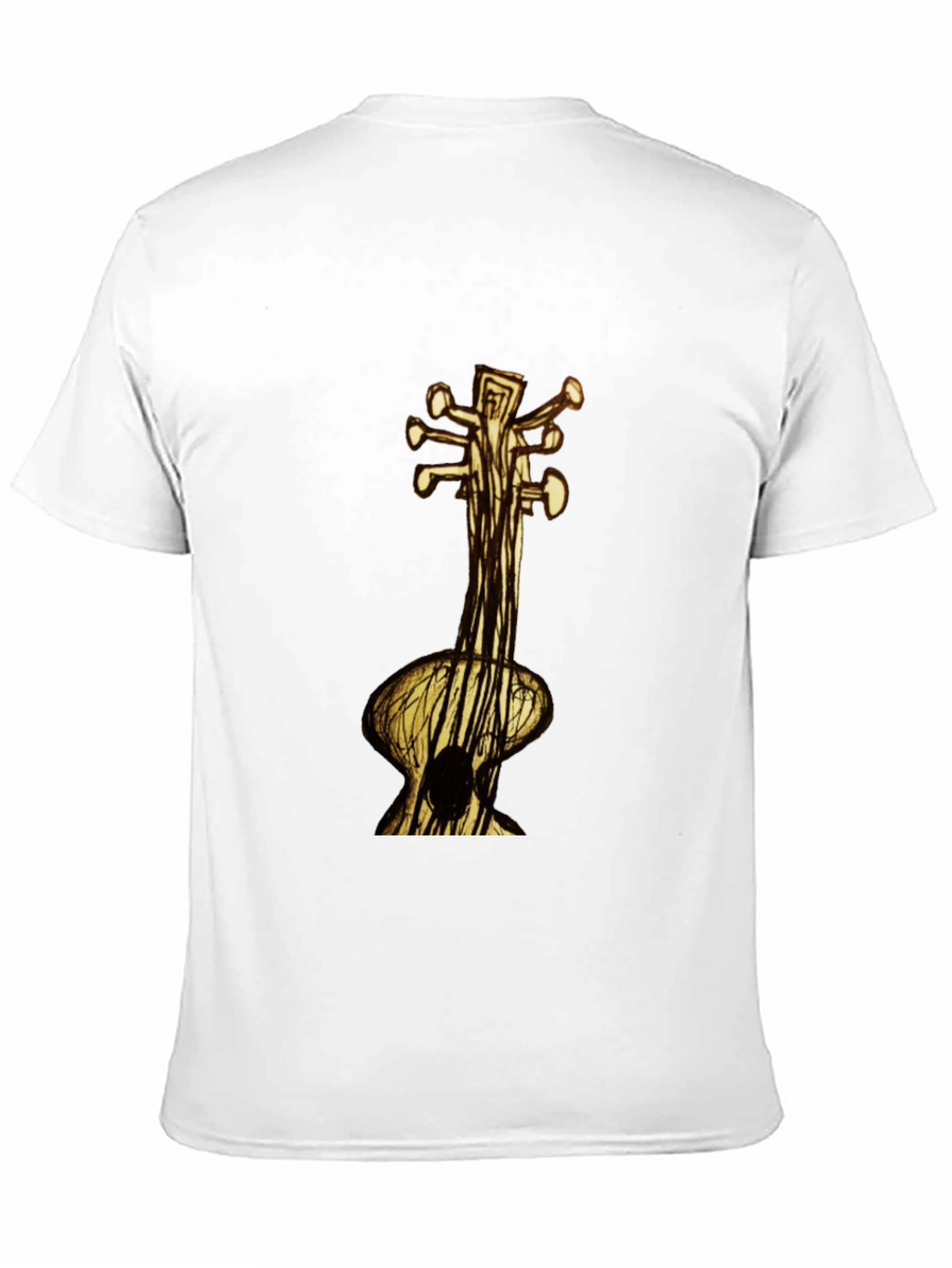 Unique Guitar Art Black T-Shirt
