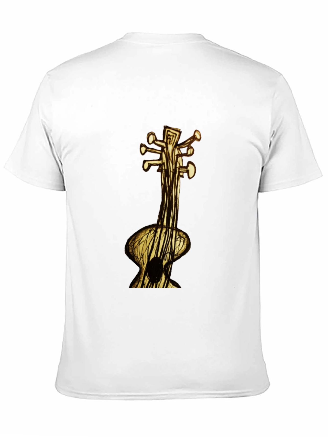 Unique Guitar Art Black T-Shirt
