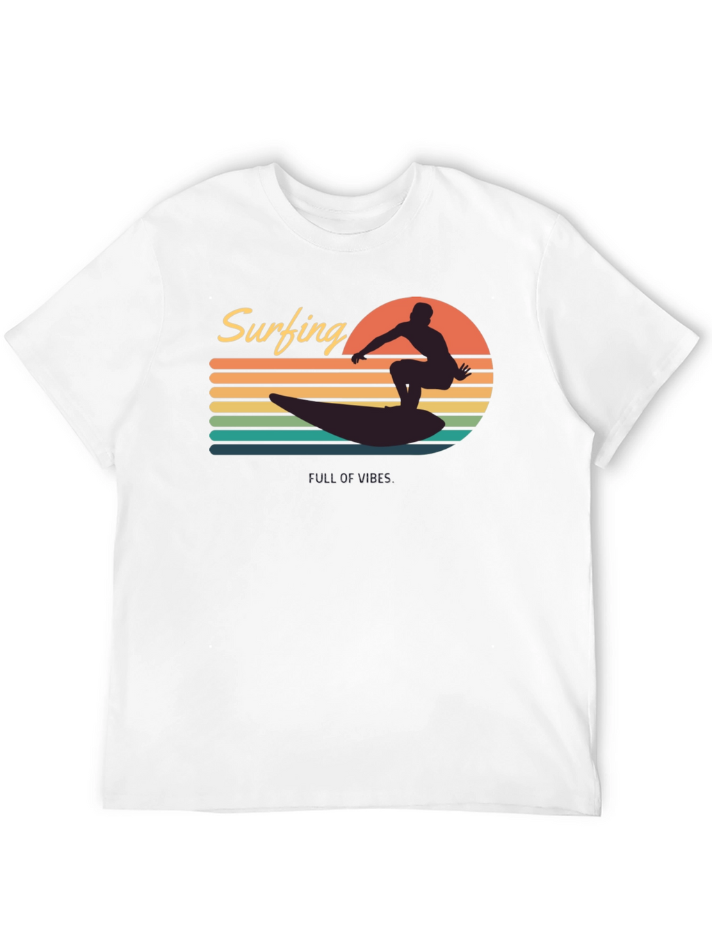 Surfing Vibes Graphic Tee - Mens Black T-Shirt