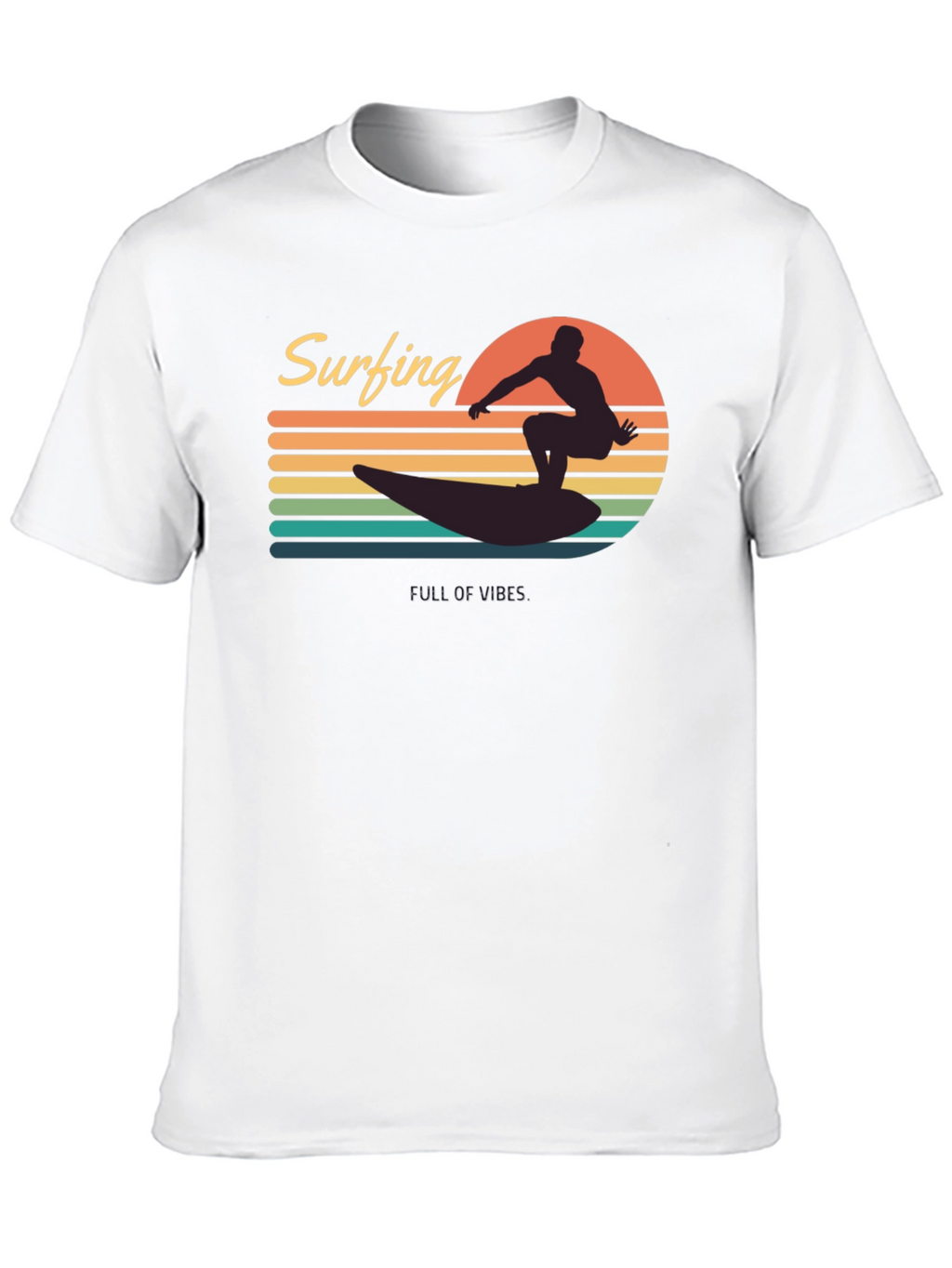 Surfing Vibes Graphic Tee - Mens Black T-Shirt