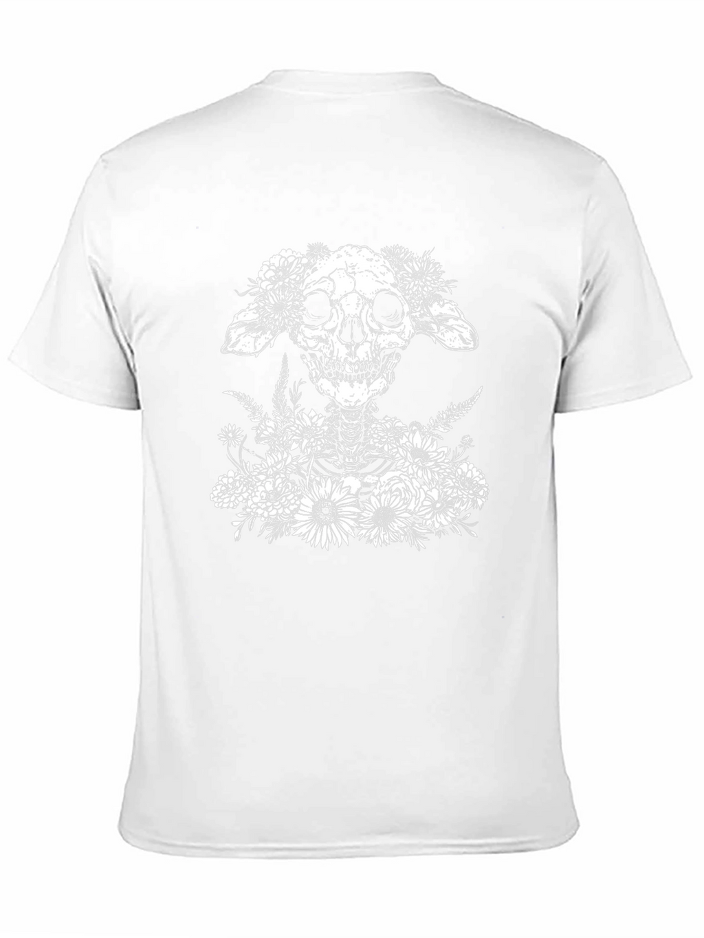 Floral Skull Graphic T-Shirt - Unique Design