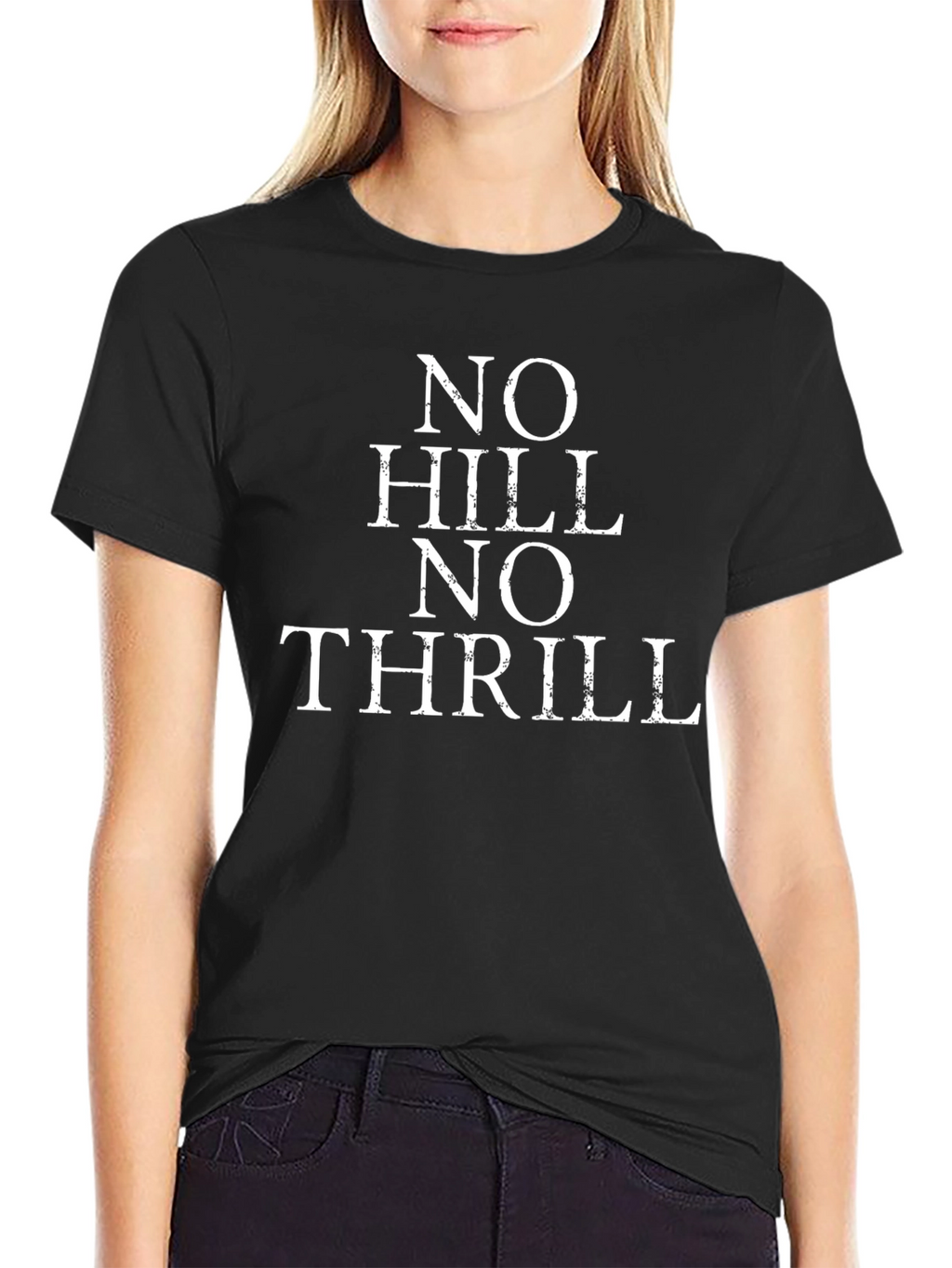 No Hill No Thrill Graphic Tee - Black