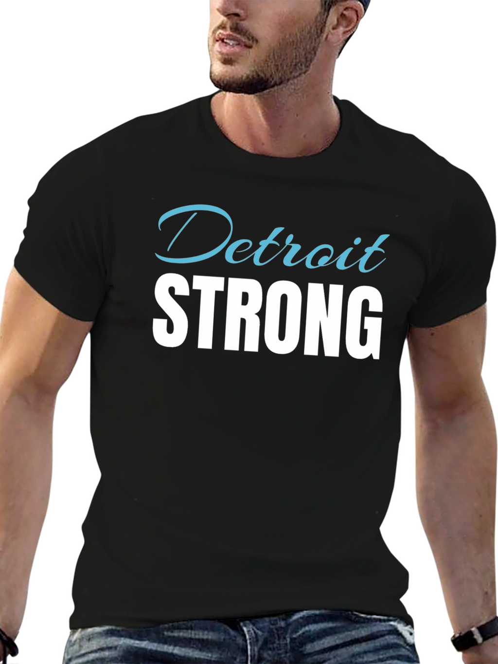 Detroit Strong Graphic Tee - Black