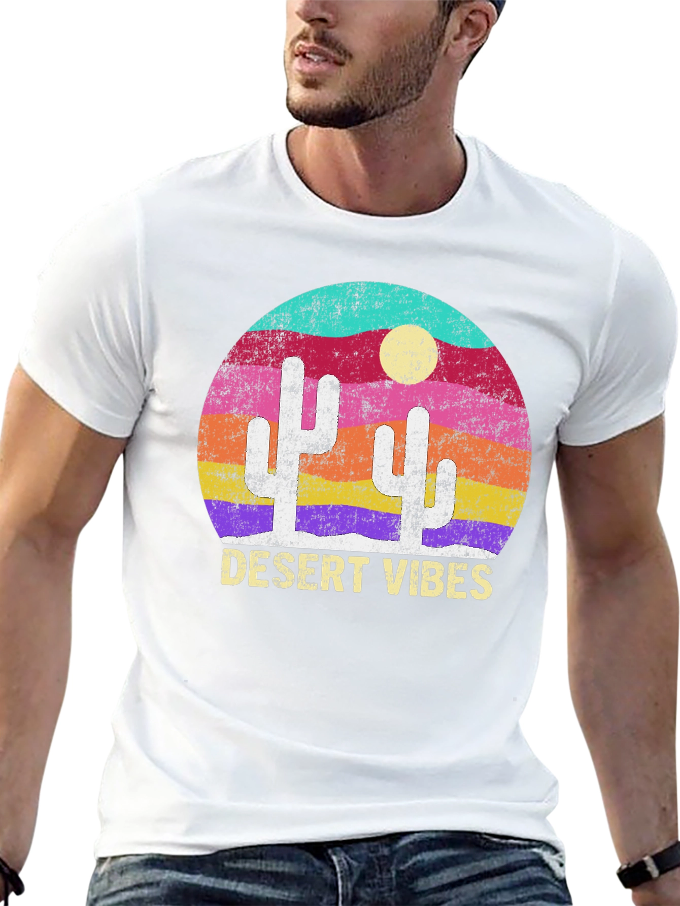 Desert Vibes Graphic Tee - Stylish Mens T-Shirt