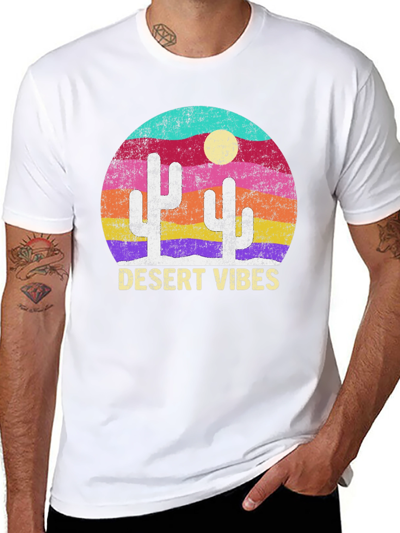 Desert Vibes Graphic Tee - Stylish Mens T-Shirt