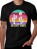 Desert Vibes Graphic Tee - Stylish Mens T-Shirt